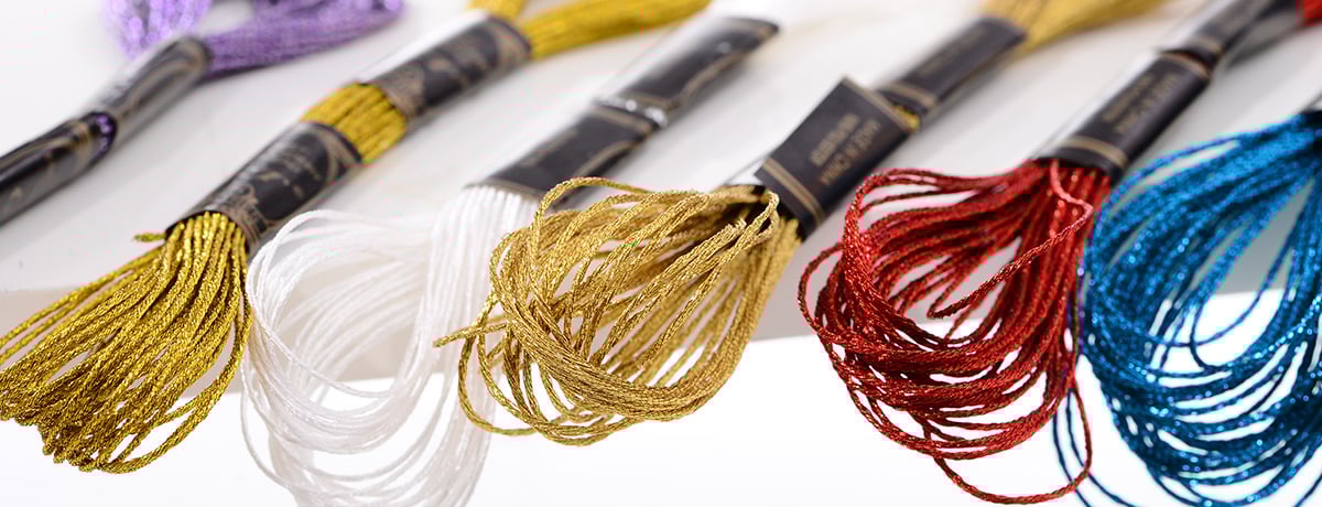 Metallic thread for hand embroidery