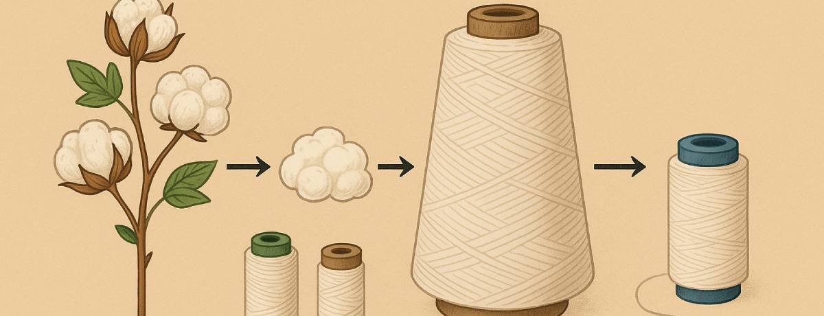 how is cotton thread made