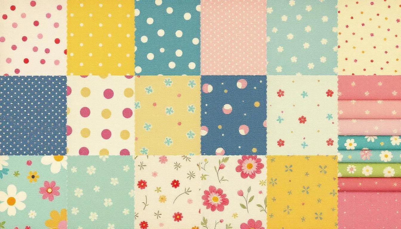 Seasonal fabrics for various sewing projects.