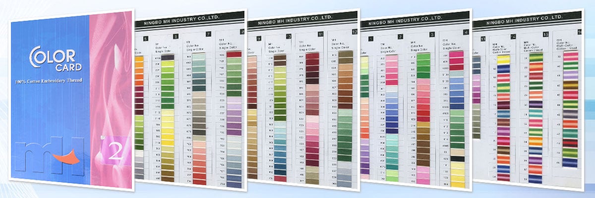 Cotton Embroidery Thread Color Card