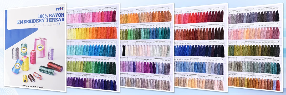 Rayon Embroidery Thread Color Card