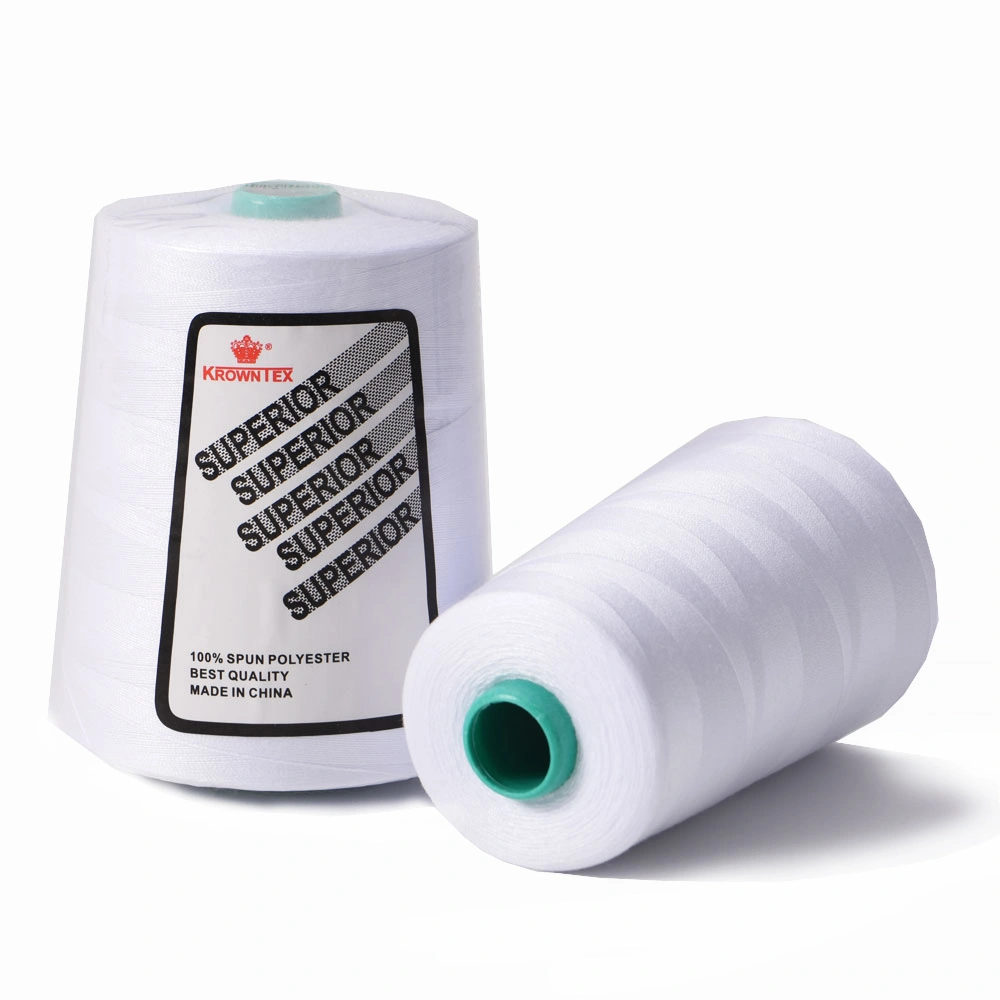 KROWNTEX 100% spun polyester sewing thread 20s/2 5000 yards cone
