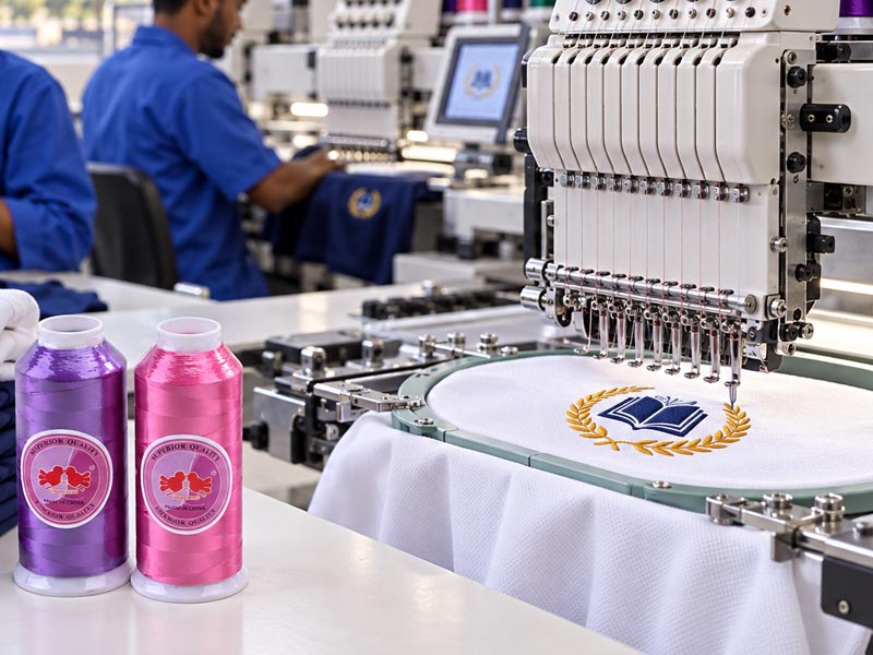Stickgarn für eine äthiopische Bekleidungsfabrik
