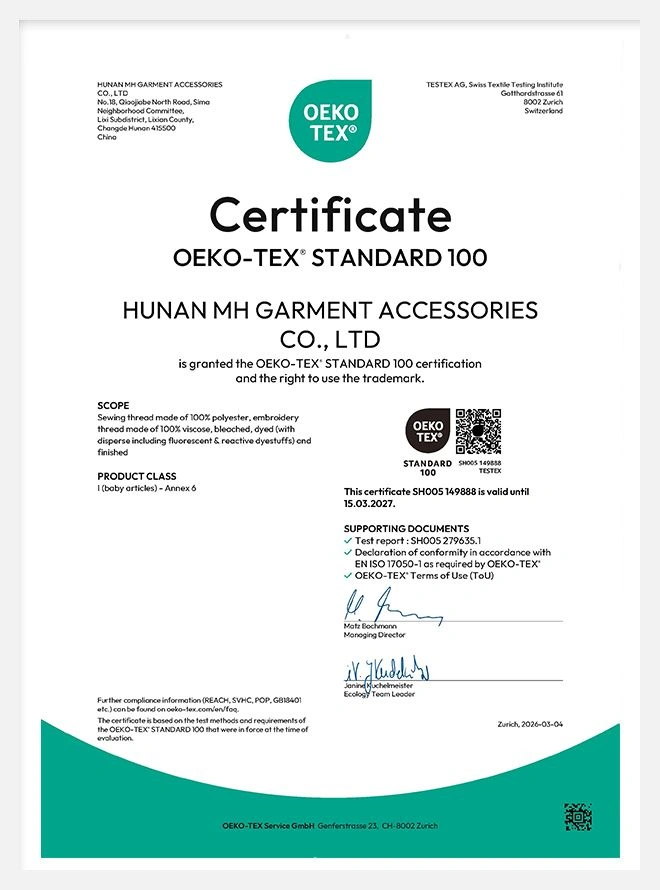 Oeko-Tex Standard 100 Annex 6