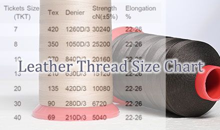 Leather Sewing Thread Size Chart for Leather Projects