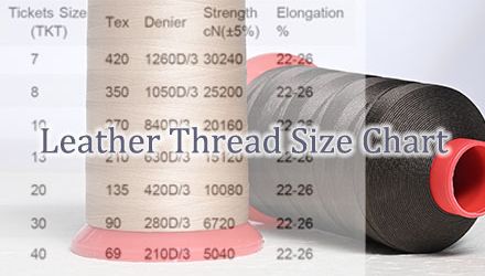 Leather Sewing Thread Size Chart for Leather Projects